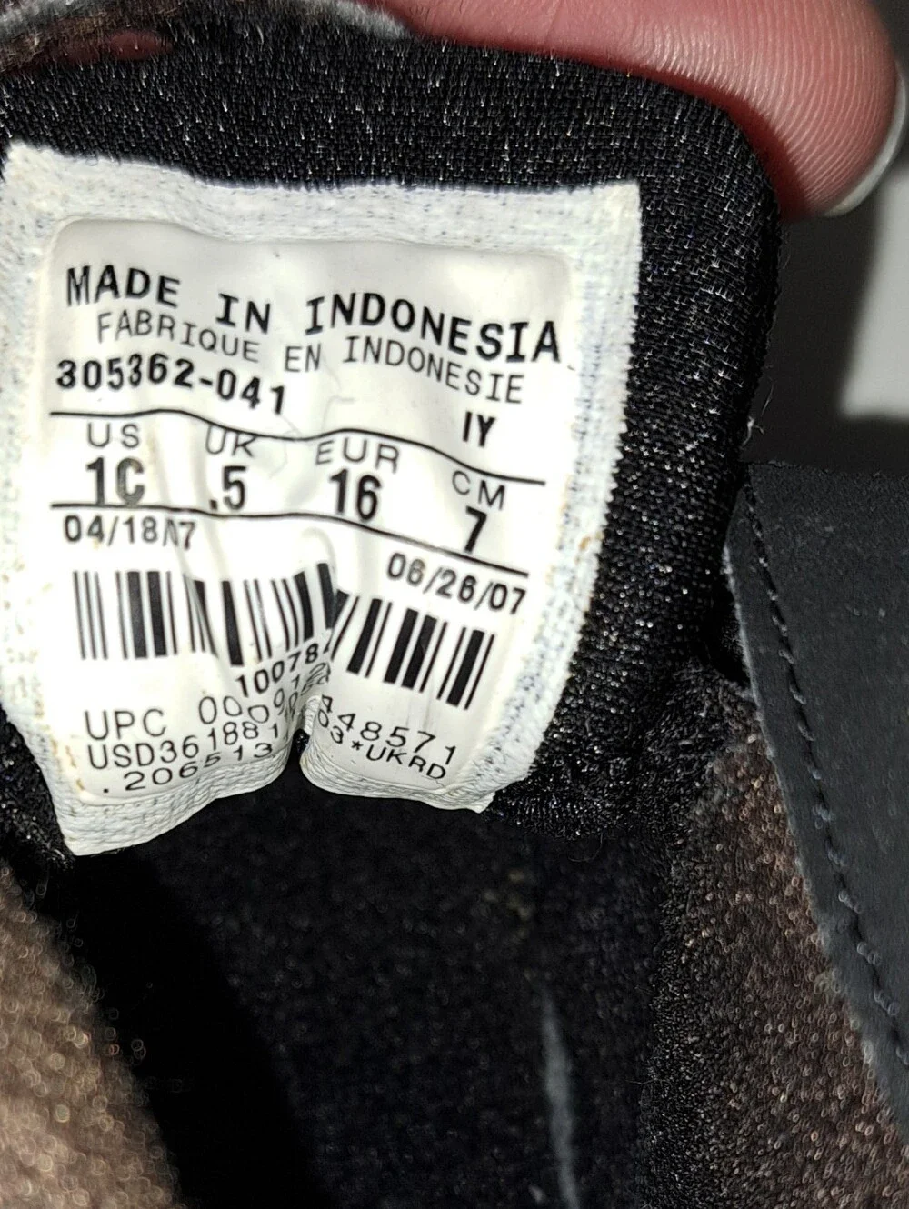 2007 Jordan 8 Retro Booties Size 1C